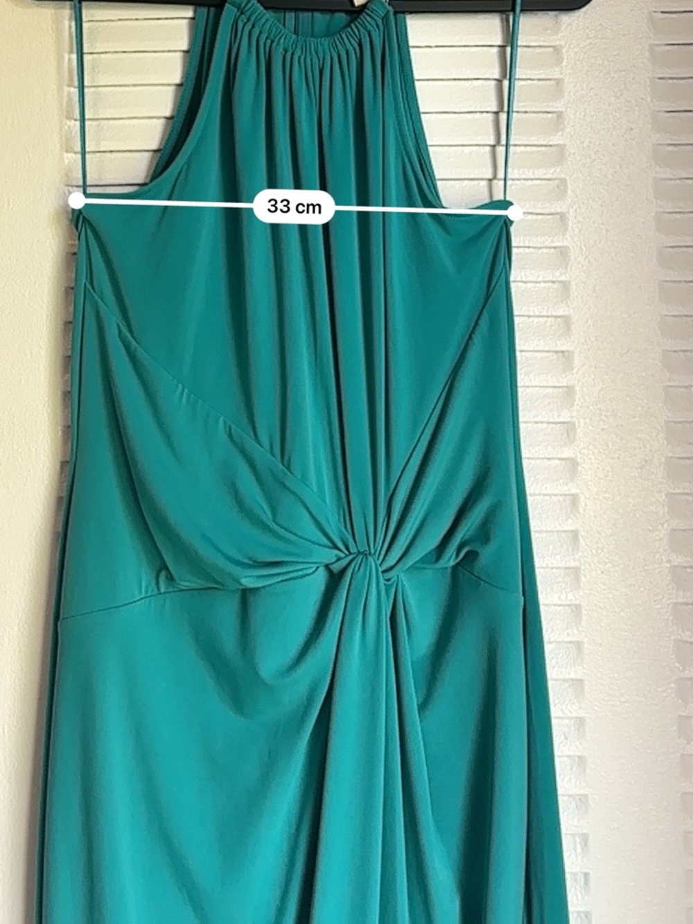 Elegant Emerald Drape Dress by Michael Kors – Size M ✨💚 - Picture 9 of 11